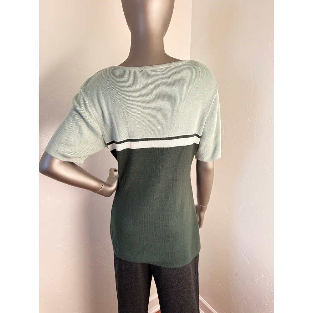Coordinate Collection by Steilmann Women's Green Striped Knit Top Size 36‎ - Picture 2 of 7